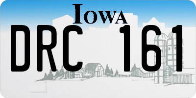 IA license plate DRC161