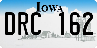 IA license plate DRC162