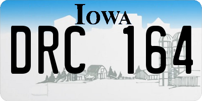 IA license plate DRC164