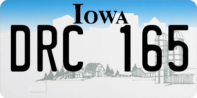 IA license plate DRC165