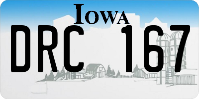 IA license plate DRC167