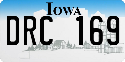 IA license plate DRC169