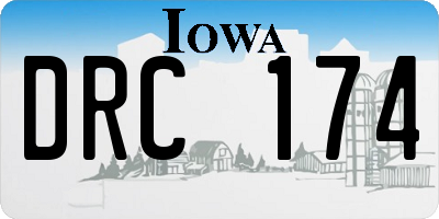 IA license plate DRC174