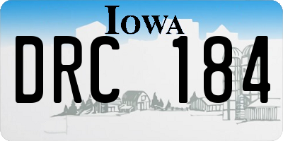 IA license plate DRC184