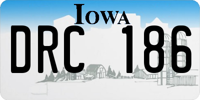 IA license plate DRC186