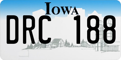 IA license plate DRC188