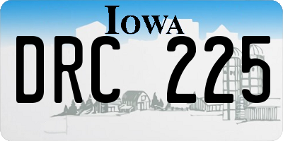 IA license plate DRC225