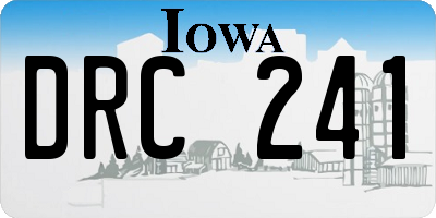 IA license plate DRC241