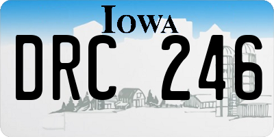 IA license plate DRC246