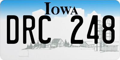 IA license plate DRC248