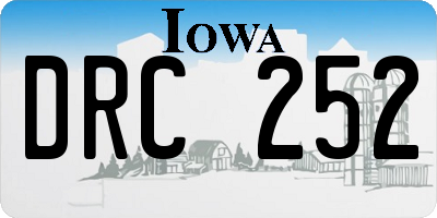 IA license plate DRC252