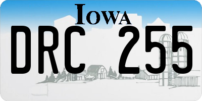 IA license plate DRC255