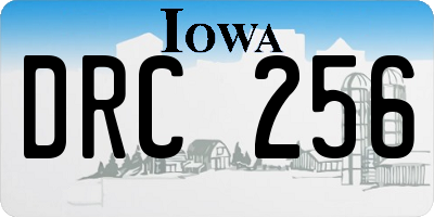 IA license plate DRC256