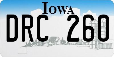 IA license plate DRC260
