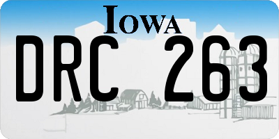 IA license plate DRC263
