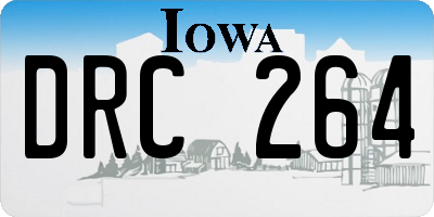 IA license plate DRC264