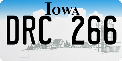 IA license plate DRC266
