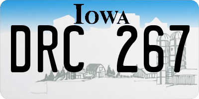 IA license plate DRC267