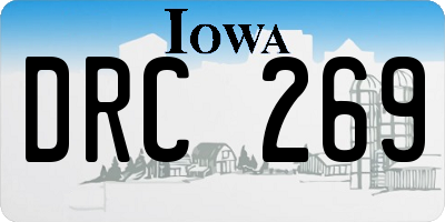 IA license plate DRC269