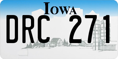 IA license plate DRC271