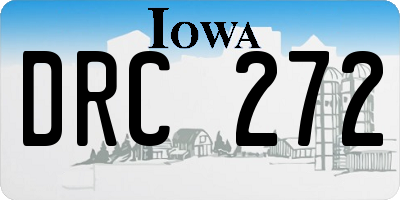 IA license plate DRC272