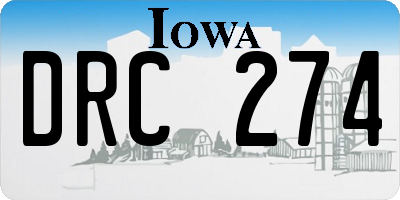 IA license plate DRC274