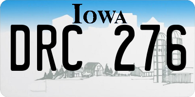 IA license plate DRC276