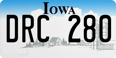 IA license plate DRC280