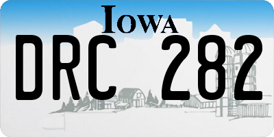 IA license plate DRC282