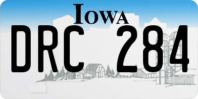 IA license plate DRC284