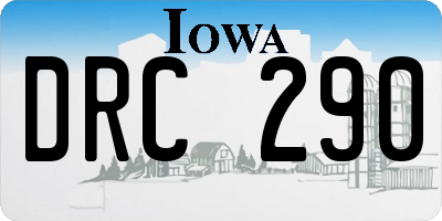 IA license plate DRC290