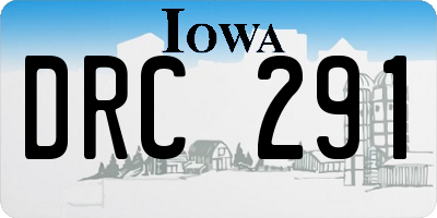 IA license plate DRC291