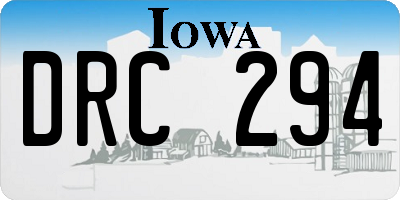 IA license plate DRC294