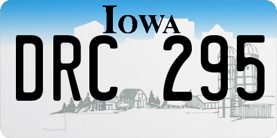 IA license plate DRC295