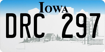 IA license plate DRC297