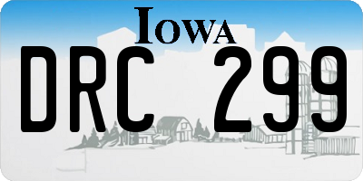 IA license plate DRC299