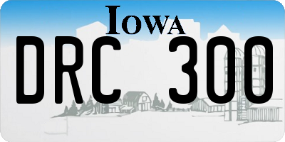 IA license plate DRC300
