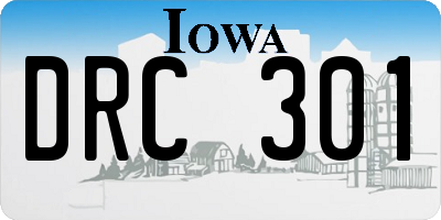 IA license plate DRC301