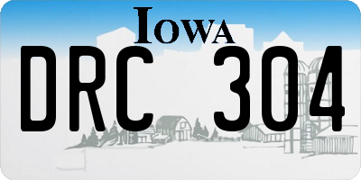 IA license plate DRC304