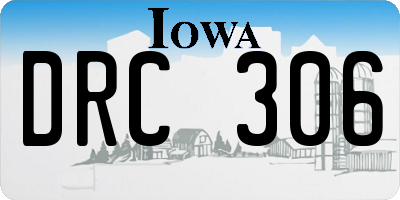 IA license plate DRC306