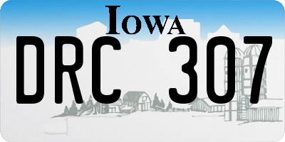 IA license plate DRC307