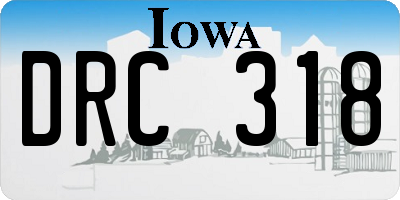 IA license plate DRC318