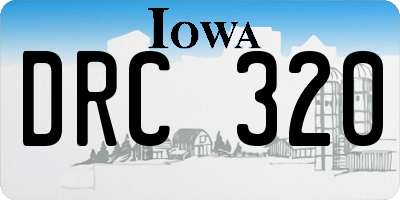 IA license plate DRC320