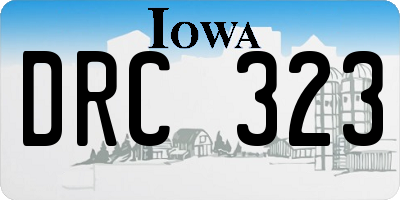 IA license plate DRC323