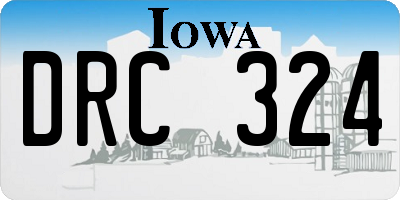 IA license plate DRC324