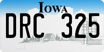 IA license plate DRC325