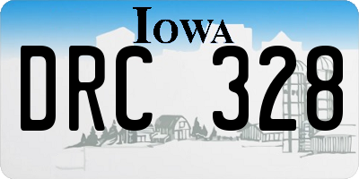 IA license plate DRC328