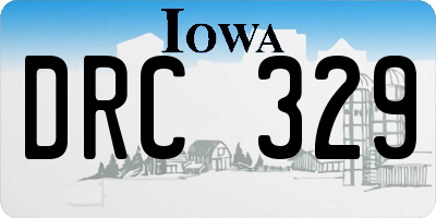 IA license plate DRC329