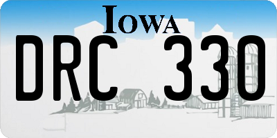IA license plate DRC330