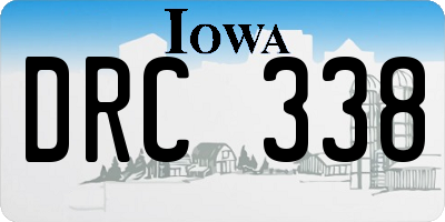 IA license plate DRC338